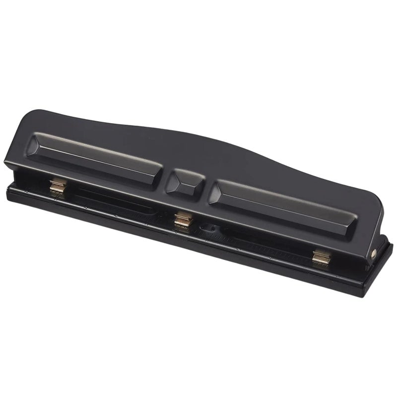 1InTheOffice Adjustable Hole Punch, 3 Hole Punch 10 Sheet Capacity Hole Puncher - Image 1